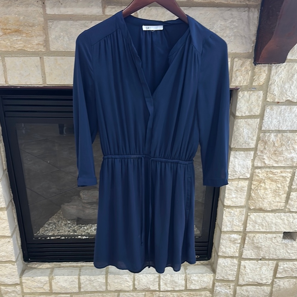 Elegant Navy Blue Women's Dress